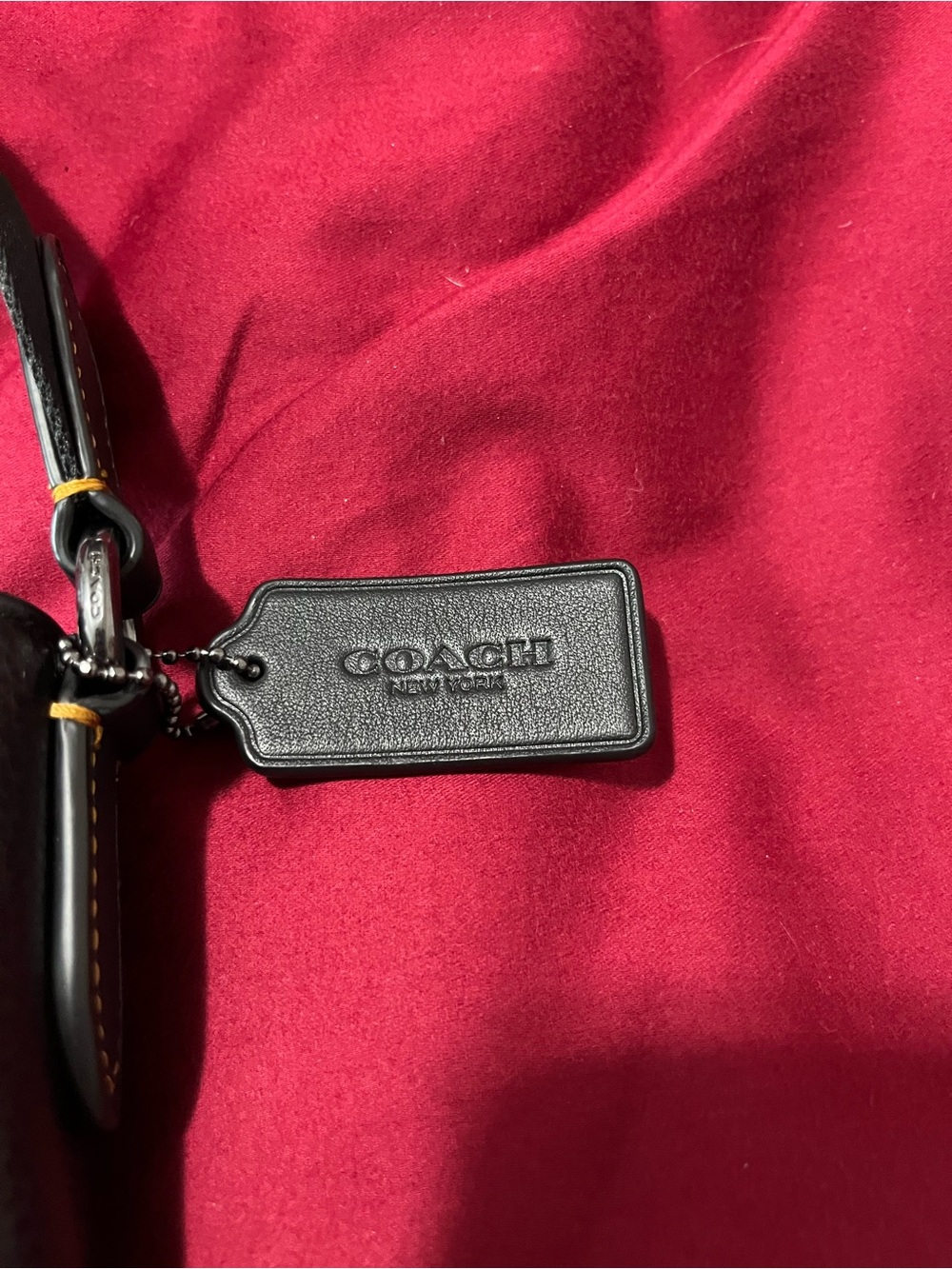 Coach Tan Signature Crossbody Bag with Black canvas strap - Picture 2 of 9